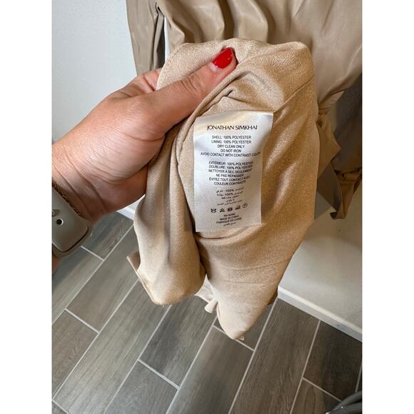 Jonathan‎ simkhai faux leather wrap dress -size 0 - Picture 4 of 4